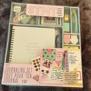 Journaling Set Spiral-Bound Notebook w Stickers Note Cards by STMY